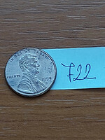 Usa 1 cent 1995 / d, abraham lincoln, copper-zinc 722