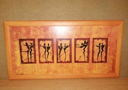Art deco wall picture depicting ballet dancers 39*76 cm