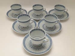 Chinese rice coffee cups with bottoms, 6 in one
