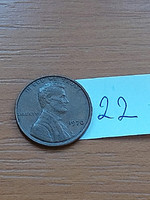 Usa 1 cent 1970 abraham lincoln, copper-zinc 22