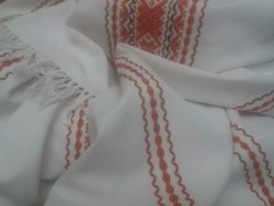 Home-woven tablecloth with carnation pattern, 230x120 cm