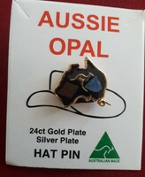 Hat pin decorated with Australian opal