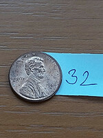 Usa 1 cent 1984 abraham lincoln, copper-zinc 32