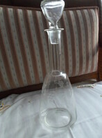 Retro / vintage üveg borospalack dugóval (üvegpalack, üvegdugó)