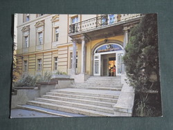 Postcard, Balatonfüred, miner's holiday sanatorium, entrance detail