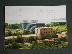 Képeslap, Balaton látkép,Balatonfüred, Annabella szálló hotel látkép részlet madártávlatból