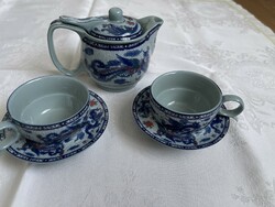 Fairy two-person oriental tea set with special shapes, porcelain.