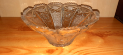 Crystal glass serving bowl