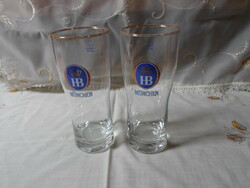 German glass cup - hb Munich (0.5 l)