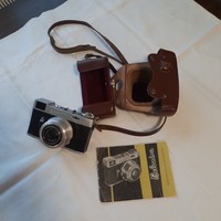 Welta Belmira fényképezőgép eredeti bőr tokkal és német nyelvű ismertetővel
