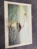 Balaton postcard Balaton steamer 1955