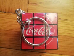 Coca-Cola kulcstartó, kocka kirakó