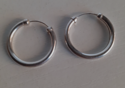 Retro, marked silver hoop earrings in nice condition.