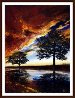 Cinnabar - flaming sky (30 x 40, oil)