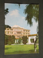 Postcard, Balatonfüred, state heart hospital, castle skyline detail