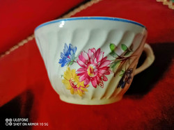 Antik gránit virágos csésze párban