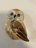 Marked, Toni Raymond ceramic owl wall hanging mid-century vintage wall decoration 15 cm