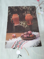 Régi húsvéti képeslap 16. (kerámia; 1960-1970-es évek)