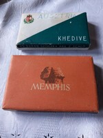 Memphis és Khedive szjvarkás dobozok a pengős világból
