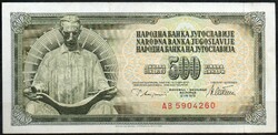 D - 117 -  Külföldi bankjegyek:  1978 Jugoszlávia 500 dinár