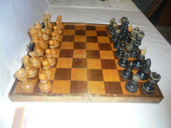 Old wooden chess set - original price HUF 38