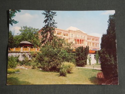 Postcard, Balatonfüred, state heart hospital, castle skyline detail