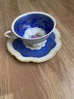 Gyönyörű gyűjtői  porcelán teás csésze kistányérral.