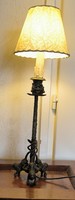 Antik Bronz Oroszlán szobrokkal Asztali lámpa. - gyertyatartó Kos fejekkel