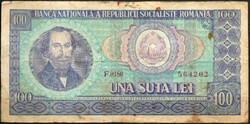 D - 130 -  Külföldi bankjegyek:  1966 Románia 100 lei