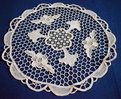 Pointlasz, cord lace needlework lace tablecloth 34 cm