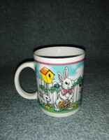 Bunny, Easter porcelain mug, 9.5 cm high (a8)