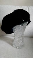 Mélykék női bársony barett sapka kalap