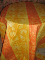 Wonderful tablecloth with beautiful elegant baroque pattern