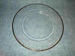 Gold-edged glass serving table center, dia. 32 cm (a8)
