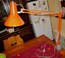 Mid century maxam Scandinavian table lamp with hinged swing arm,