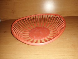 Retro orange plastic fruit or bread basket (6p)
