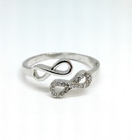 Sterling silver ring with infinity sign (zal-ag107692)