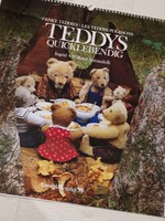 Teddy - maci , fali naptár, dekorációs , barkács elem