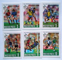 S4039-44 / 1990 football World Cup stamp set postal clerk