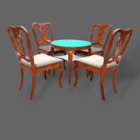 Kártyaasztal/játékasztal 4 székkel