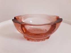 Rózsaszín Öntött Üveg Hamutál