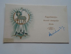 D201167 - greeting card - 1930's József Brückner signed by Kanoks from Esztergom
