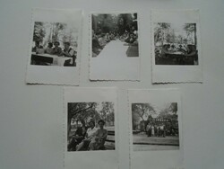 D201150 - old photos - Budapest - beer garden cup 5 pcs. 1958