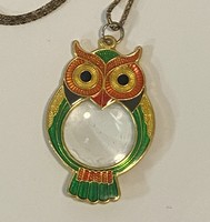 Owl-shaped decorative magnifier hanging pendant 65 mm