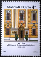 S3934 / 1988 Debrecen reformed college stamp postal clerk