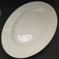 Large porcelain oval pearl steak, serving bowl, 41 x 27.8 Cm