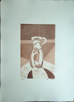 Litkey Bence: "Csendélet" című konstruktív grafikája 1981-ből