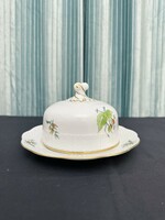 Herend Hecsedli, rosehip pattern, large butter holder and cheese holder