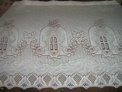 Beautiful white rose window curtain