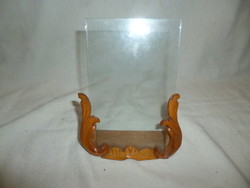 Antique table wood carved picture holder 14cm